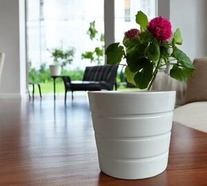 White IKEA Kardemumma Ceramic Plant Pot 5"x4.5" Indoor Outdoor Modern Planter #1